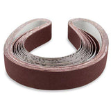 1 correas de lijado flexibles de metal de óxido de aluminio de 30 pulgadas, paquete de 12