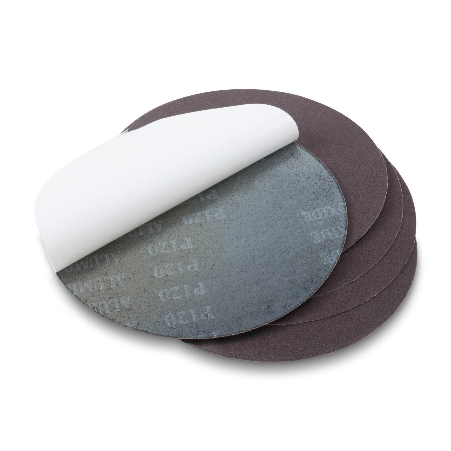 12 Inch Adhesive Back Aluminum Oxide Metal Sanding Discs, 5 Pack - Red Label Abrasives
