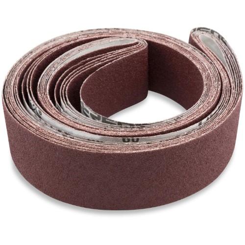 2 1/2 X 72 Inch Flexible Metalworking Sanding Belts, 6 Pack - Red Label Abrasives