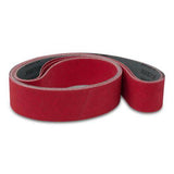 Correas de lijado de cerámica flexibles de 2 x 42 pulgadas, paquete de 6