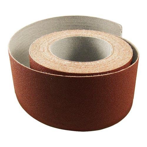 4 Inch X 60 Foot Premium Loop (Felt) Backed Ready-to-Cut Cloth Sanding Roll for Hook and Loop Drum Sanders - Red Label Abrasives