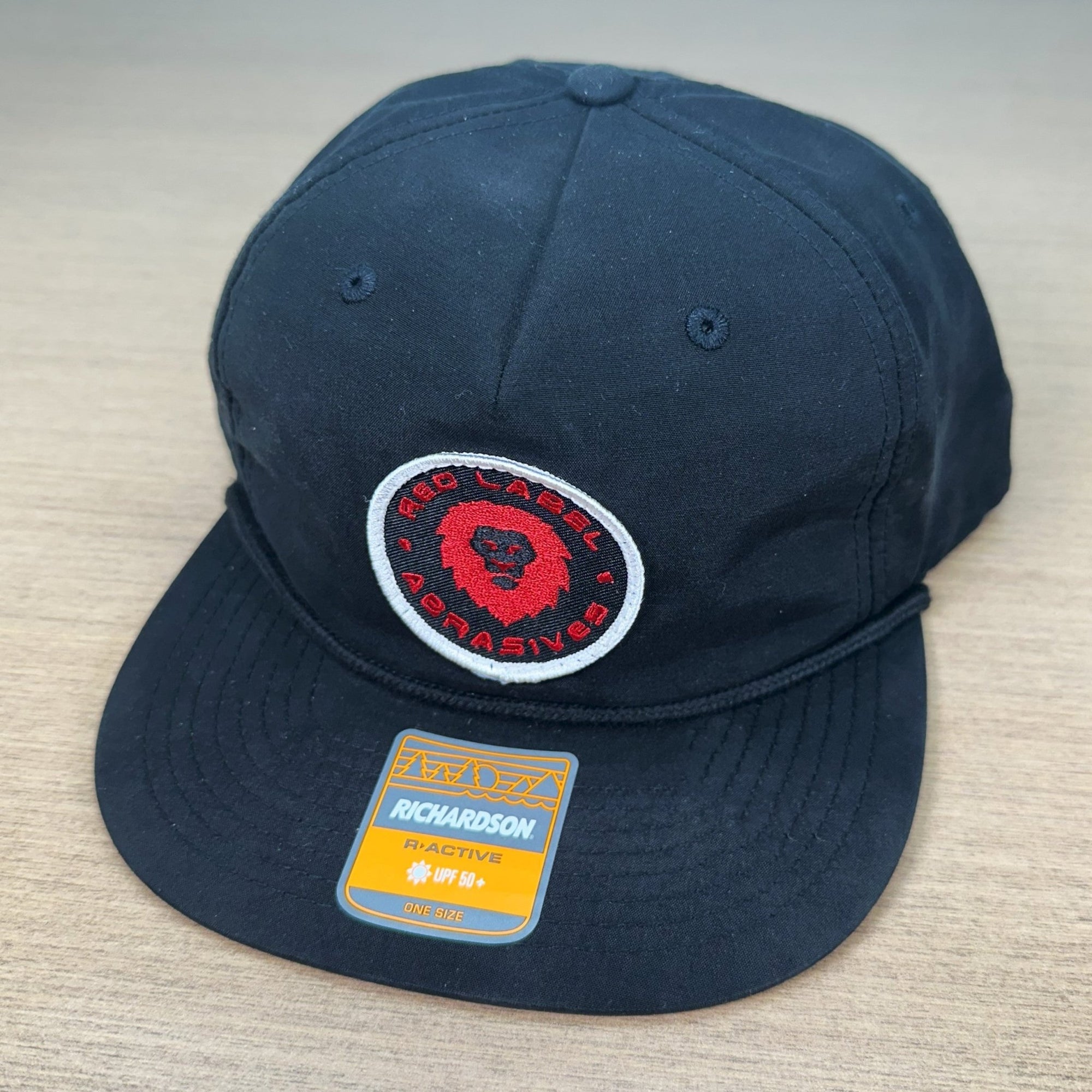 Red Label Dark Black Flatbill Hat - Red Label Abrasives