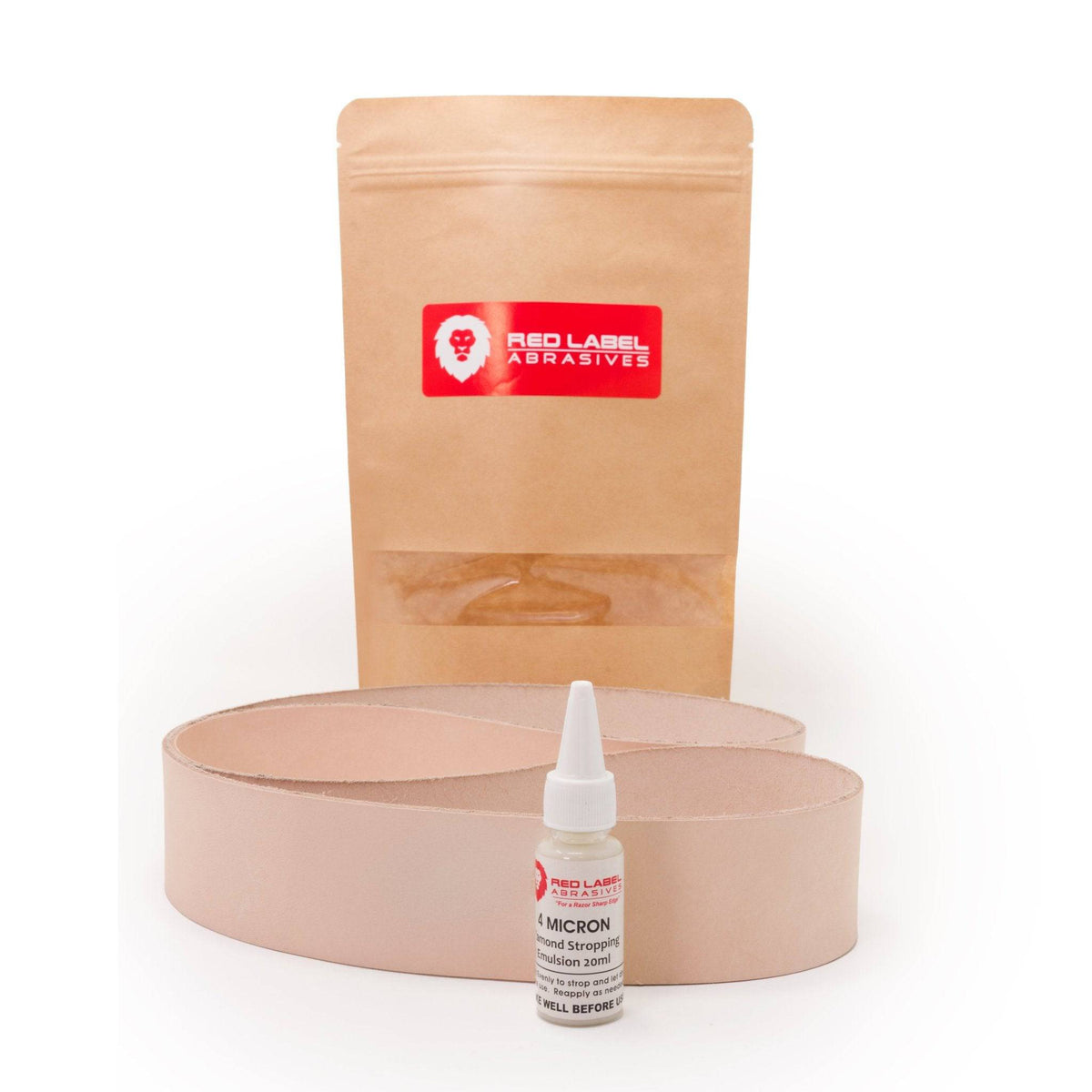 2 x 72 Leather Honing Stropping Belt - Red Label Abrasives