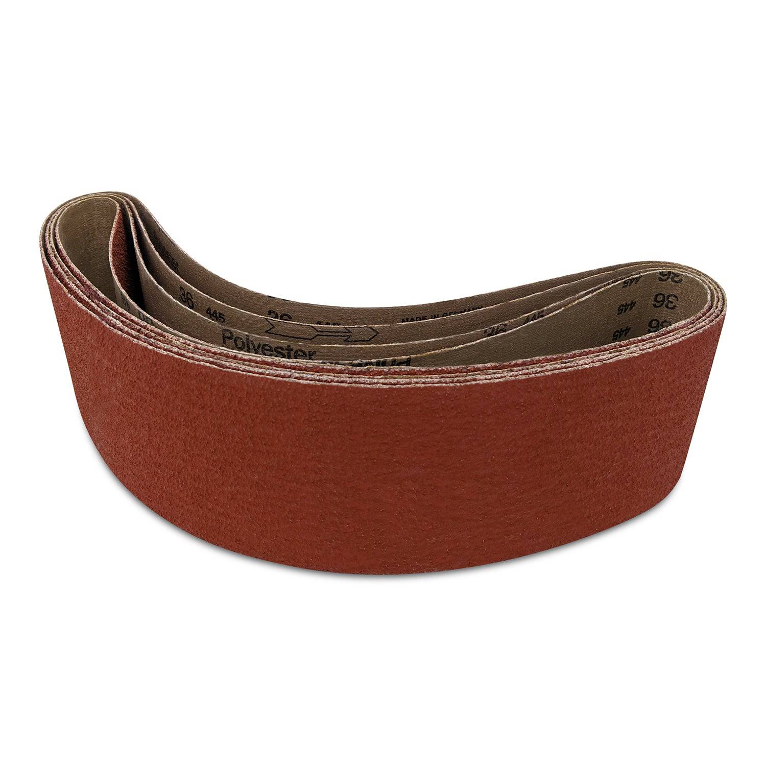 3 X 24 Inch EdgeCore Ceramic Sanding Belts, 4 Pack - Red Label Abrasives