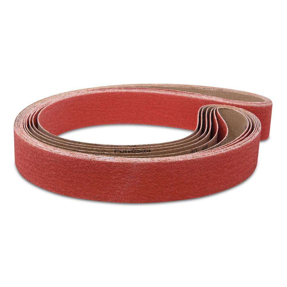 4 X 132 Inch EdgeCore Ceramic Sanding Belts, 4 Pack - Red Label Abrasives