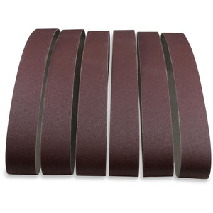 1 1/2 X 60 Inch Aluminum Oxide Metal Sanding Belts, 6 Pack - Red Label Abrasives
