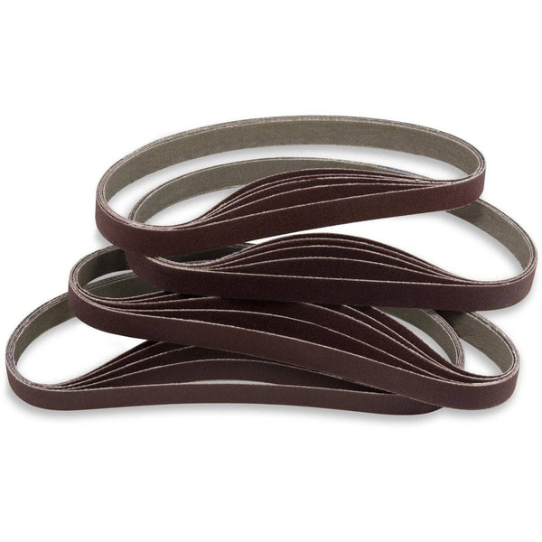 1 4 x 18 inch Aluminum Oxide Air File Sanding Belts 20 Pack 36 Grit