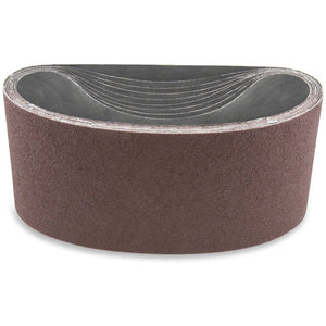 2 1/2 X 16 Inch Aluminum Oxide Sanding Belts, 6 Pack - Red Label Abrasives