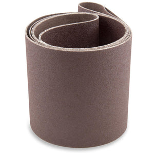 2 1/2 X 16 Inch Aluminum Oxide Sanding Belts, 6 Pack - Red Label Abrasives