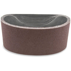 2 1/2 X 48 Inch Aluminum Oxide Metal Sanding Belts, 6 Pack - Red Label Abrasives