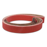 Bandas de lijado de cerámica EdgeCore de 2 1/2 x 60 pulgadas, paquete de 6