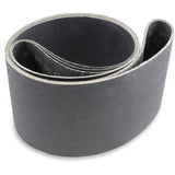 Correas de lijado de carburo de silicio de grado industrial de 2 1/2 x 60 pulgadas, paquete de 6