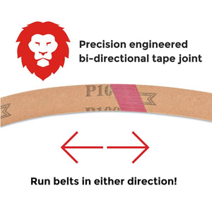 2 1/2 X 72 Inch Flexible Wood and Non-Ferrous Sanding Belts, 6 Pack - Red Label Abrasives