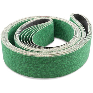 2 X 132 Inch Premium Zirconia Sanding Belts, 6 Pack - Red Label Abrasives