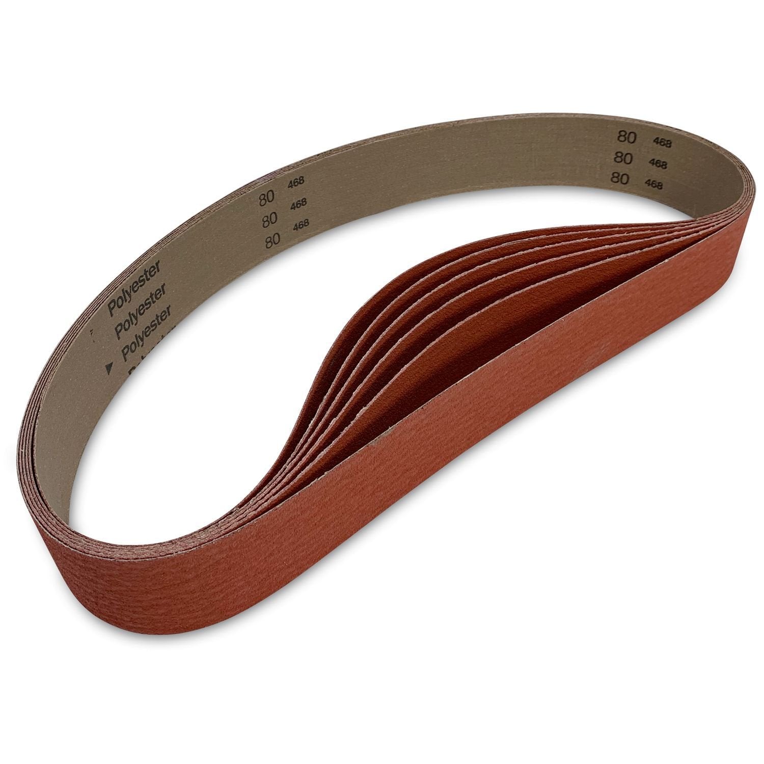 2 x 30 1/2 Inch EdgeCore Premium Ceramic Grinding Belts, 6 Pack - Red Label Abrasives
