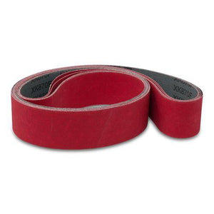 2 X 36 Inch Flexible Ceramic Sanding Belts, 6 Pack - Red Label Abrasives