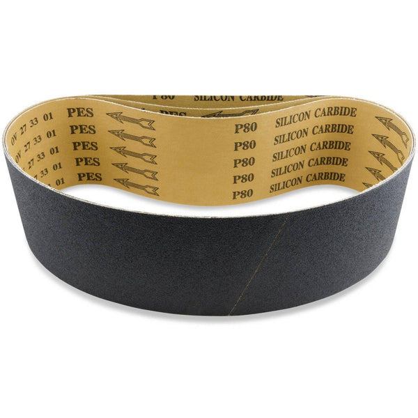 2 x 36 inch Industrial Grade Silicon Carbide Sanding Belts 6 Pack 60 Grit