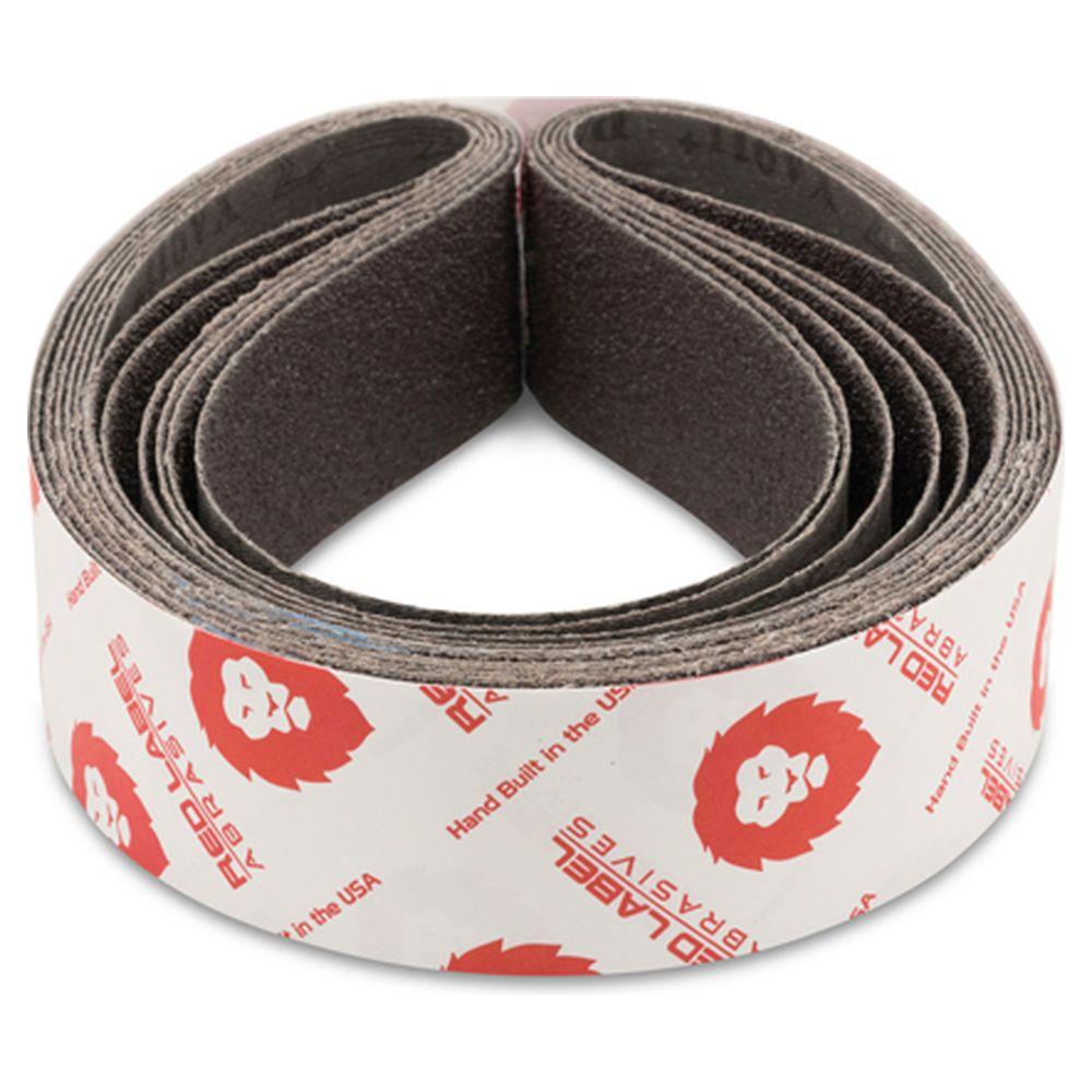 2 X 48 Inch Aluminum Oxide Metal Sanding Belts, 6 Pack - Red Label Abrasives