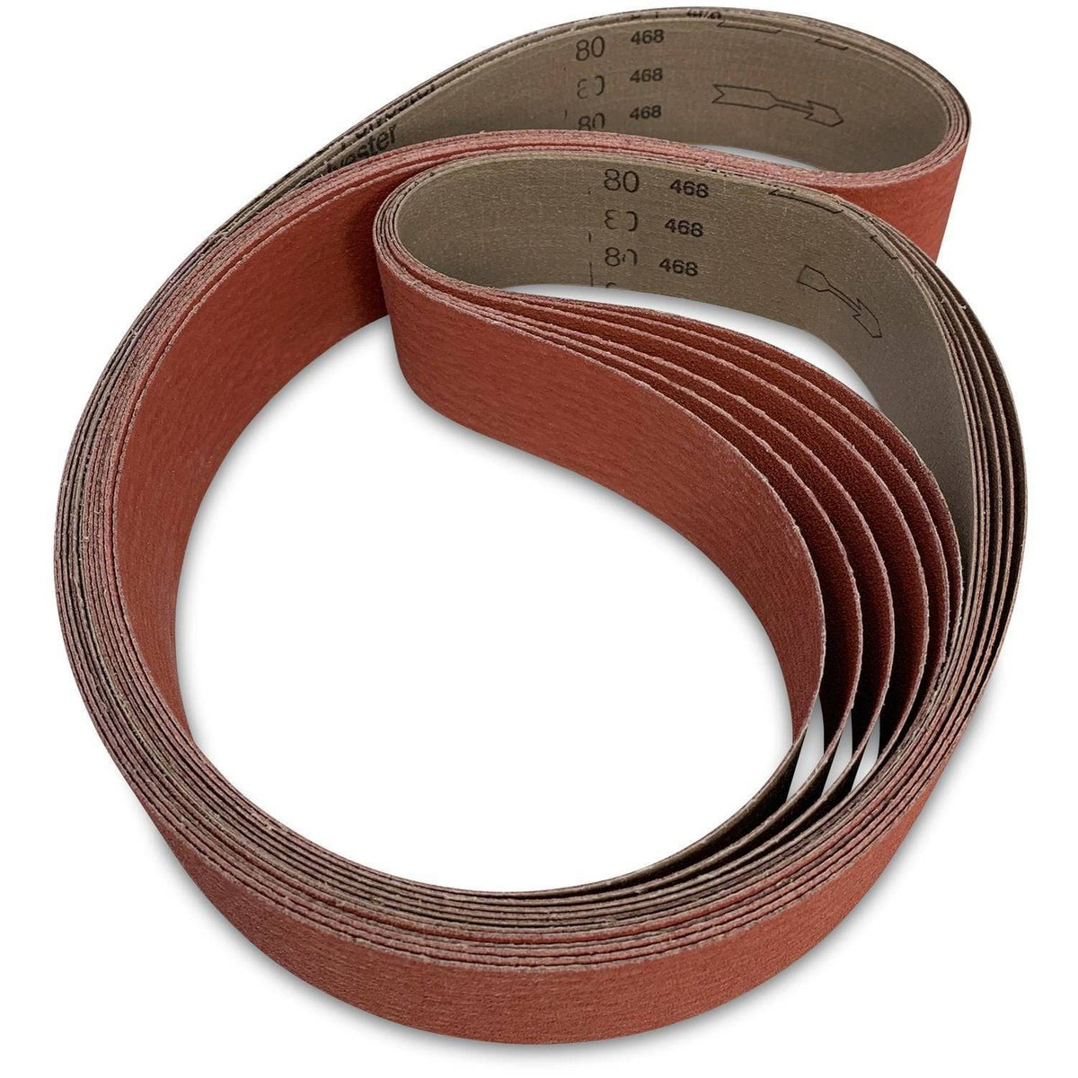 2 x 48 Inch EdgeCore Premium Ceramic Grinding Belts, 6 Pack - Red Label Abrasives