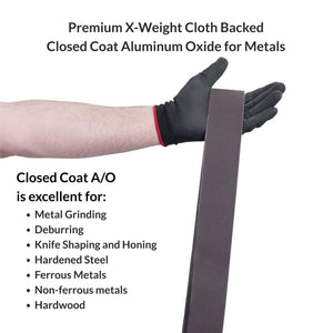2 X 60 Inch Aluminum Oxide Metal Sanding Belts, 6 Pack - Red Label Abrasives