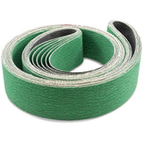 Bandas de lijado de circonio premium de 2 x 60 pulgadas, paquete de 6