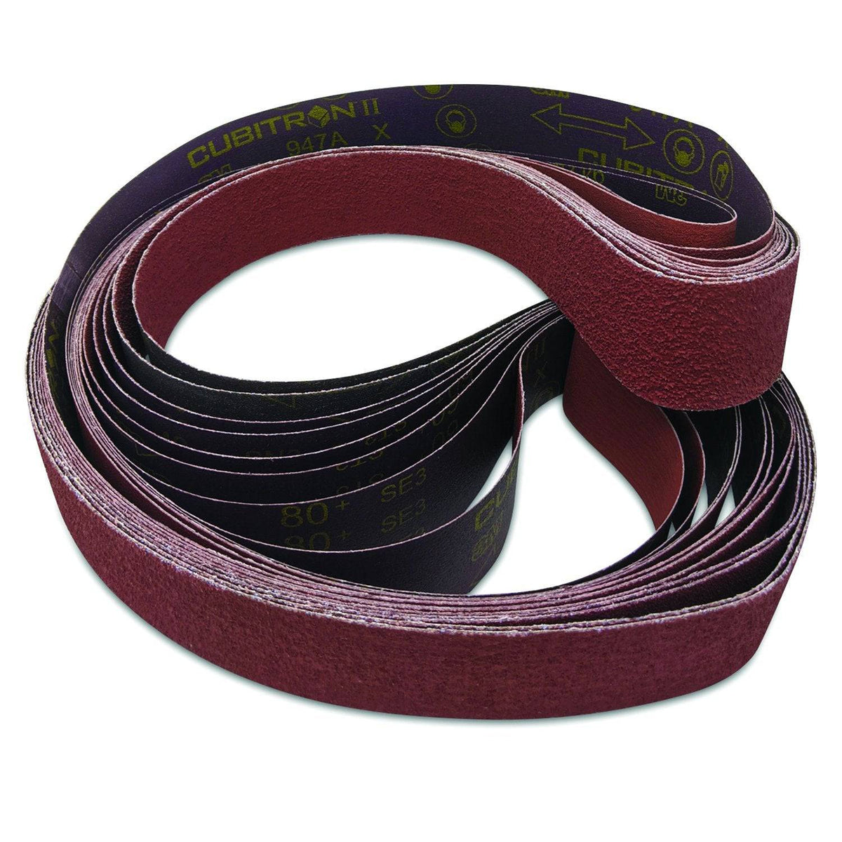 2 x 72 Inch 3M Cubitron II Ceramic Grinding Belts - Red Label Abrasives