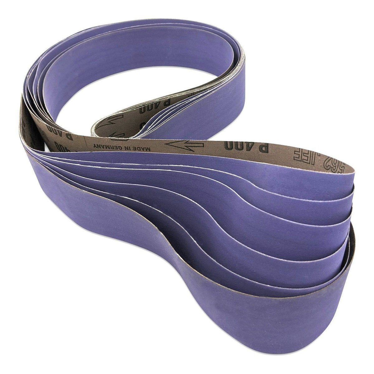 2 x 72 Inch Aluminum Oxide J Flex Cotton Finishing Belts - Red Label Abrasives