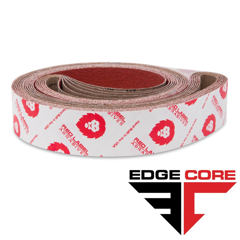 2 x 72 Inch EdgeCore Premium Ceramic Grinding Belts - Red Label Abrasives
