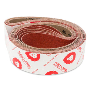 2 x 72 Inch EdgeCore Premium Ceramic Grinding Belts - Red Label Abrasives