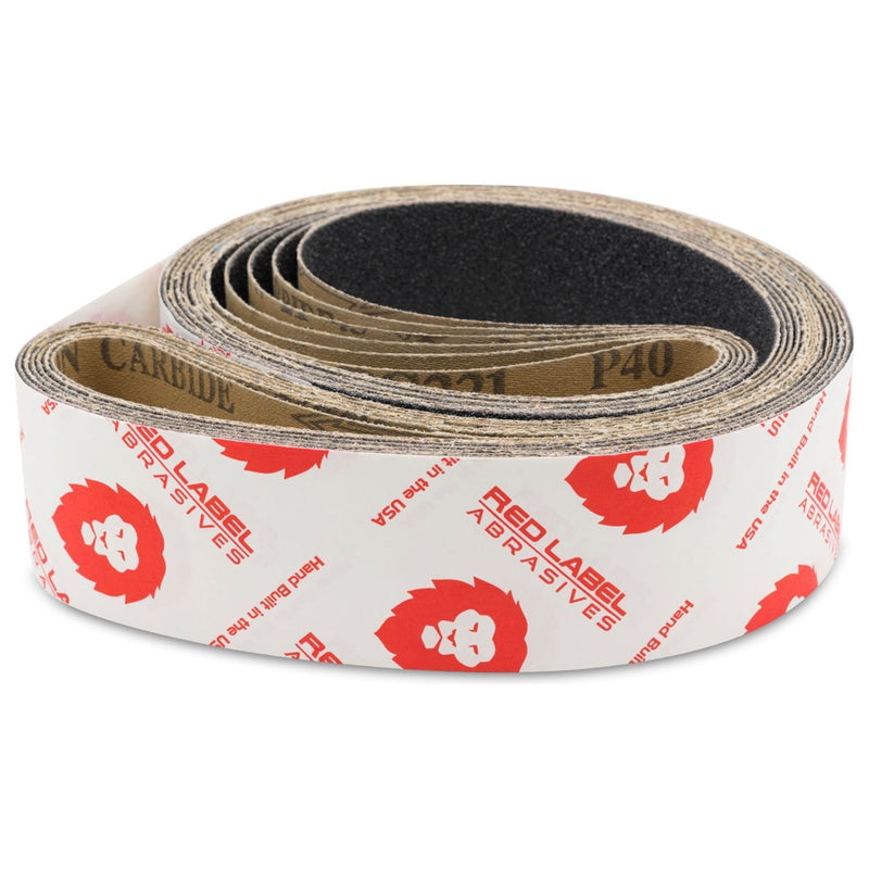 2 X 72 Inch Industrial Grade Silicon Carbide Sanding Belts, 6 Pack - Red Label Abrasives