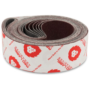2 X 72 Inch Multipurpose Sanding Belts, 6 Pack - Red Label Abrasives