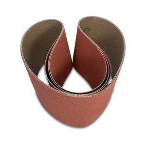 3 X 90 Inch EdgeCore Ceramic Sanding Belts, 4 Pack - Red Label Abrasives