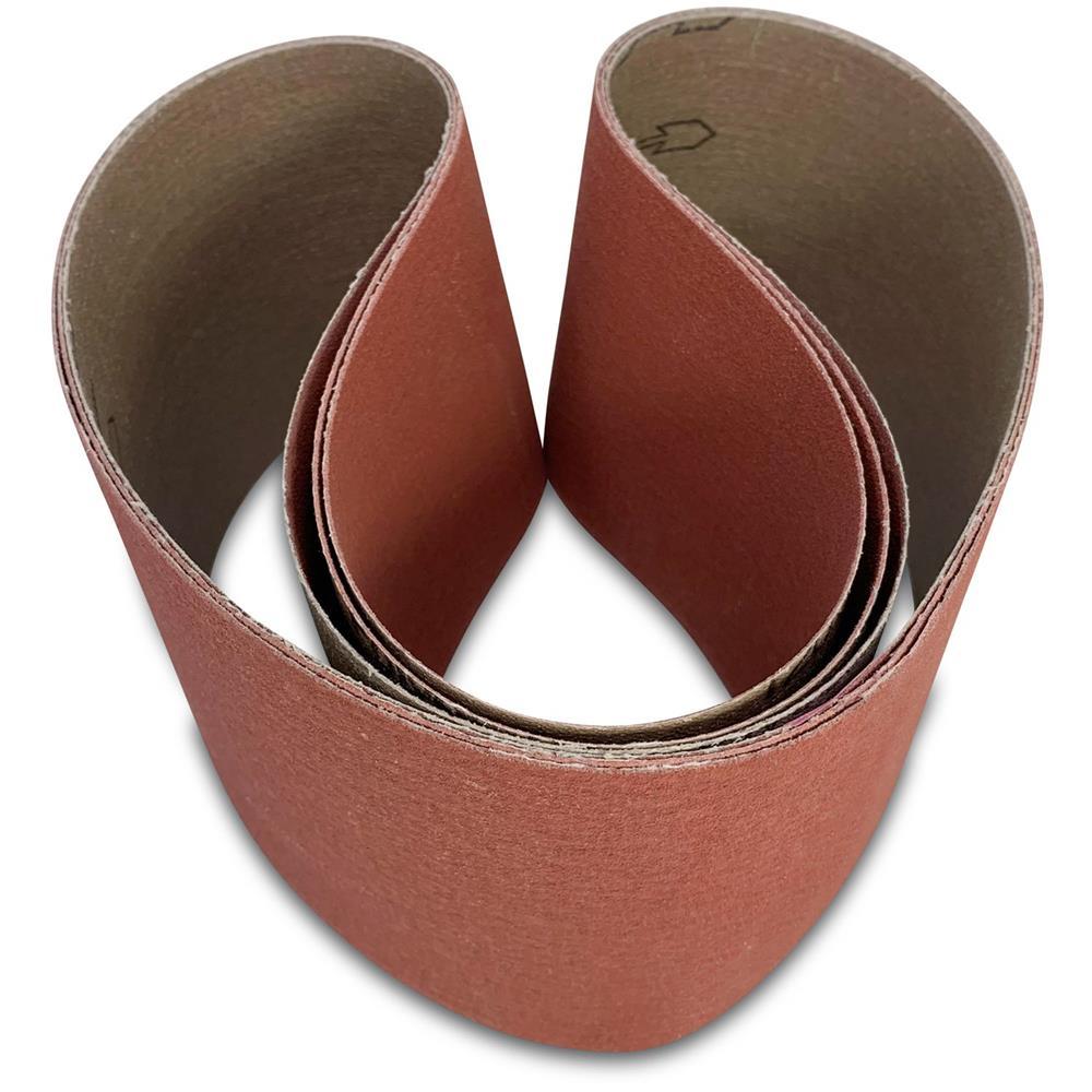 3 X 90 Inch EdgeCore Ceramic Sanding Belts, 4 Pack - Red Label Abrasives