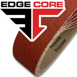 3 X 90 Inch EdgeCore Ceramic Sanding Belts, 4 Pack - Red Label Abrasives