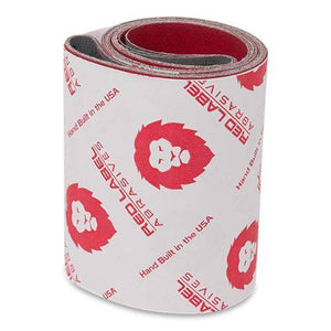 4 X 36 Inch Flexible Ceramic Sanding Belts, 3 Pack - Red Label Abrasives