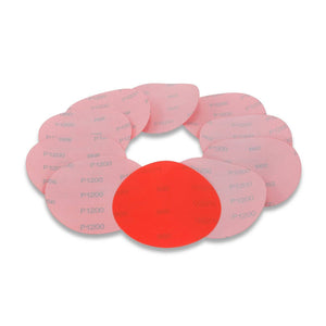 5 Inch Hook and Loop Orange Wet / Dry Auto Body Film Sanding Discs, 10 Pack - Red Label Abrasives