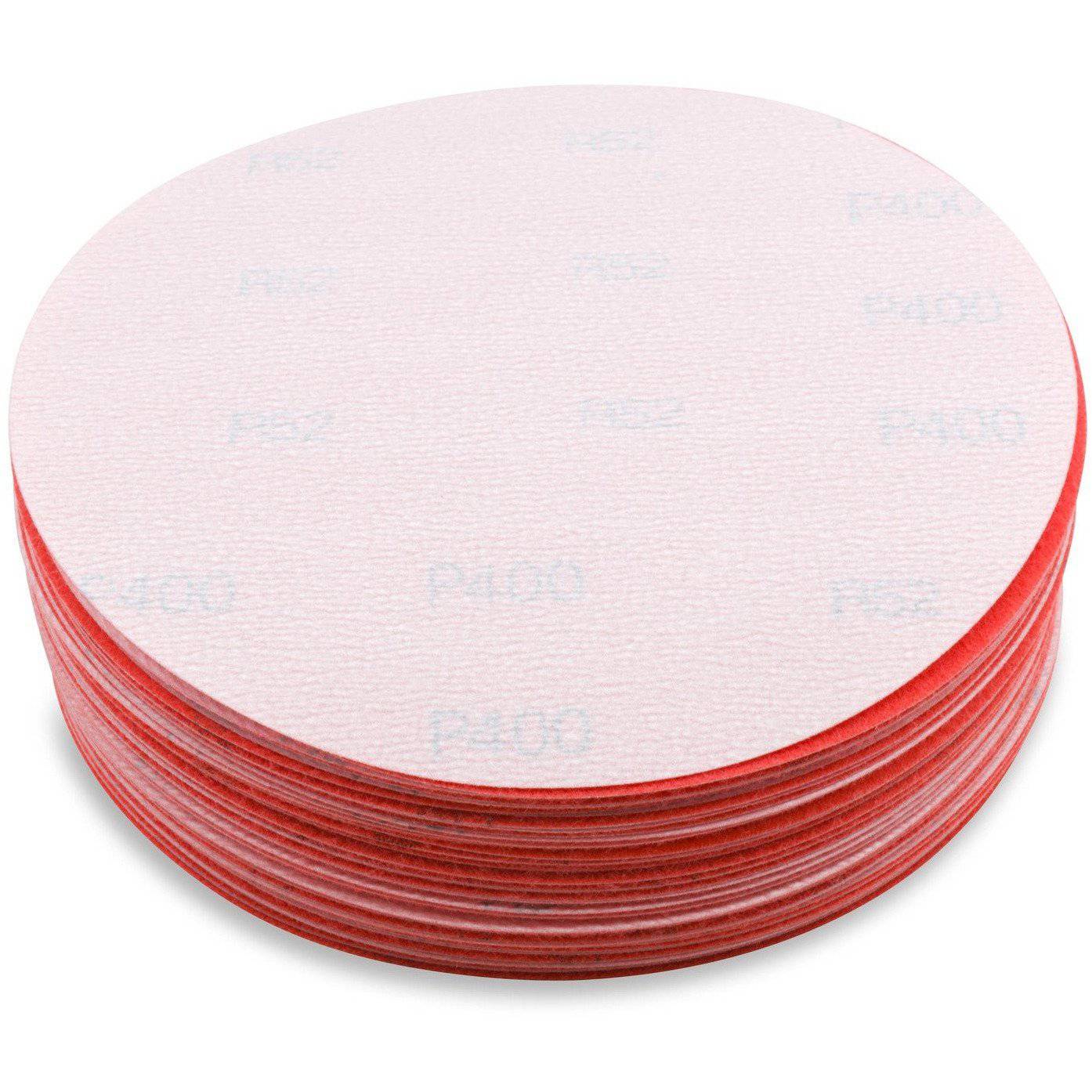 5 Inch Hook and Loop Orange Wet / Dry Auto Body Film Sanding Discs, 50 -  Red Label Abrasives