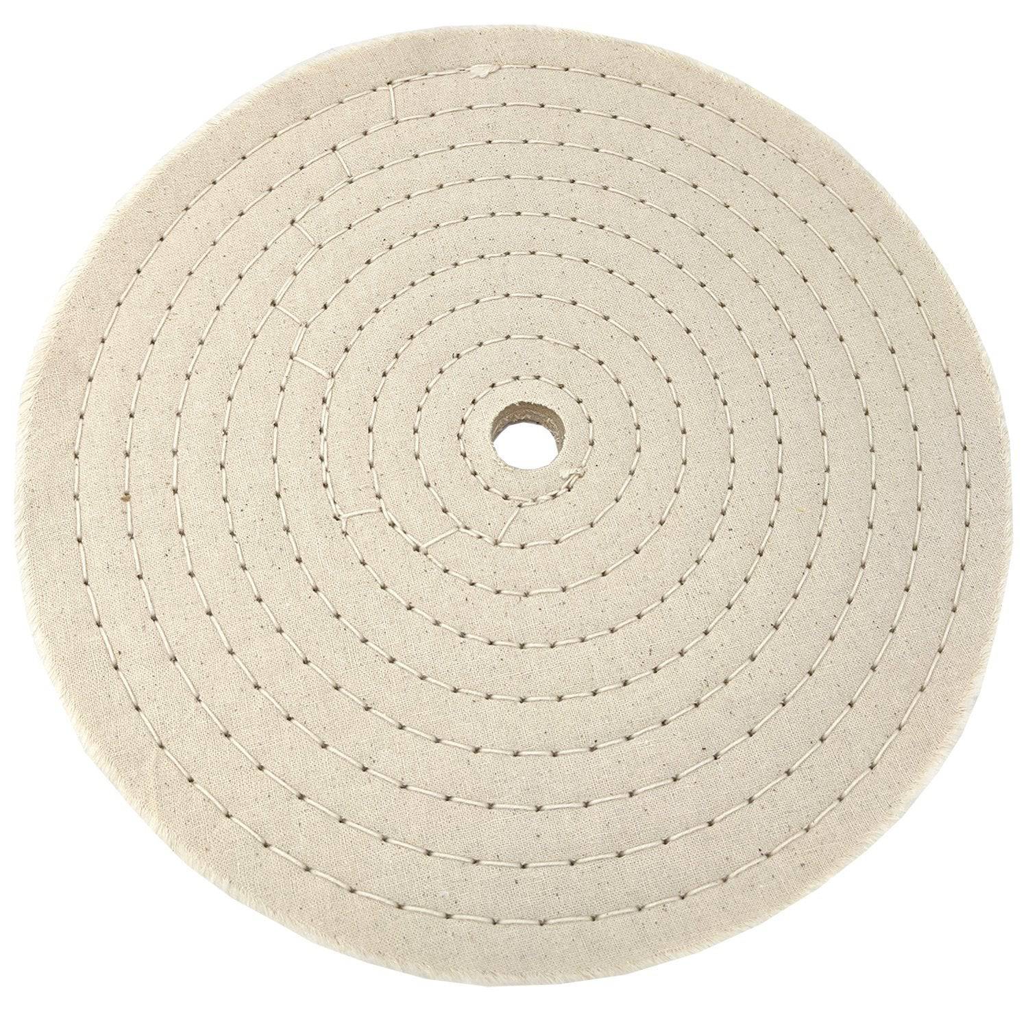 6 Inch Cotton Spiral Sewn Buffing Wheels - Red Label Abrasives