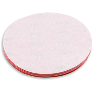 6 Inch Hook and Loop Orange Wet / Dry Auto Body Film Sanding Discs, 10 Pack - Red Label Abrasives