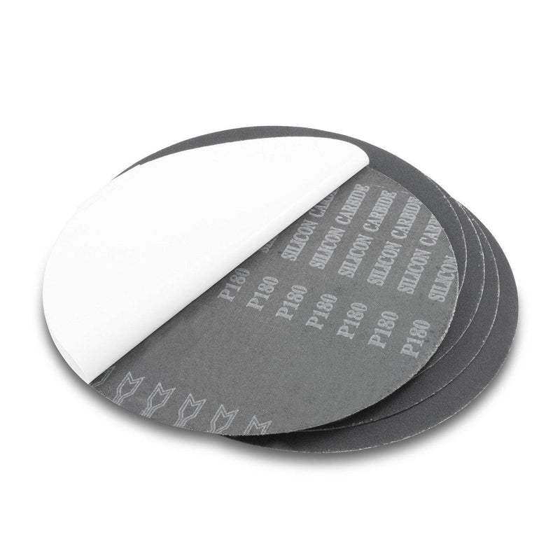 8 Inch Adhesive Back Silicon Carbide Sanding Discs, 5 Pack - Red Label Abrasives