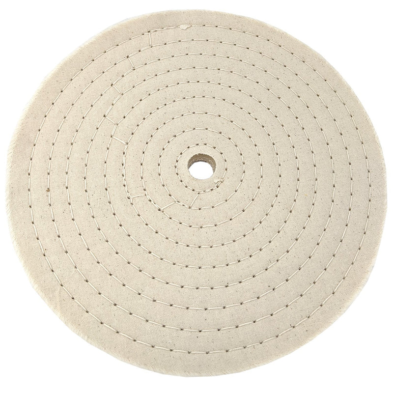 8 Inch Cotton Spiral Sewn Buffing Wheels - Red Label Abrasives