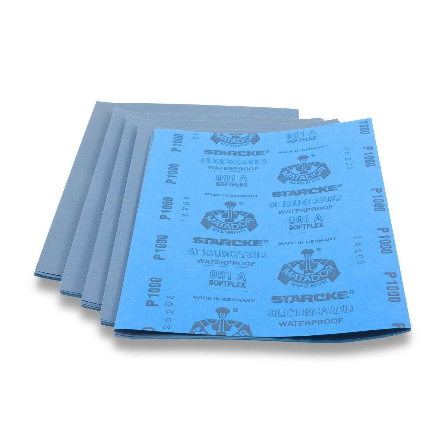 9 X 11 Inch Waterproof Starcke Matador Sandpaper Sheets, 10 Pack