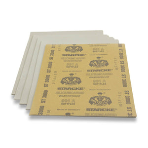 9 X 11 Inch Waterproof Starcke Matador Sandpaper Sheets, 10 Pack - Red Label Abrasives