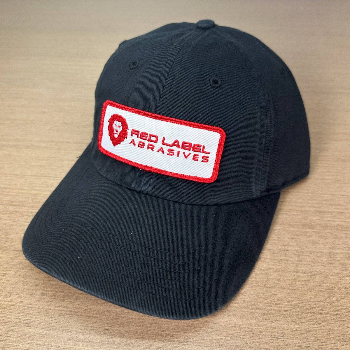 Red Label Patch Black Dad Hat - Red Label Abrasives