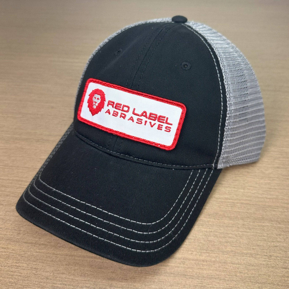 Red Label Patch Black/Grey Hat - Red Label Abrasives