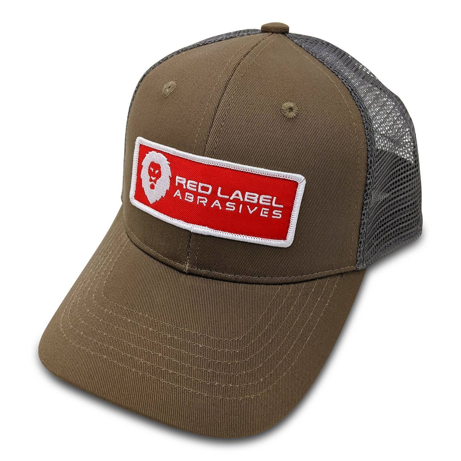 RED LABEL TRUCKER PATCH HAT -BROWN - Red Label Abrasives